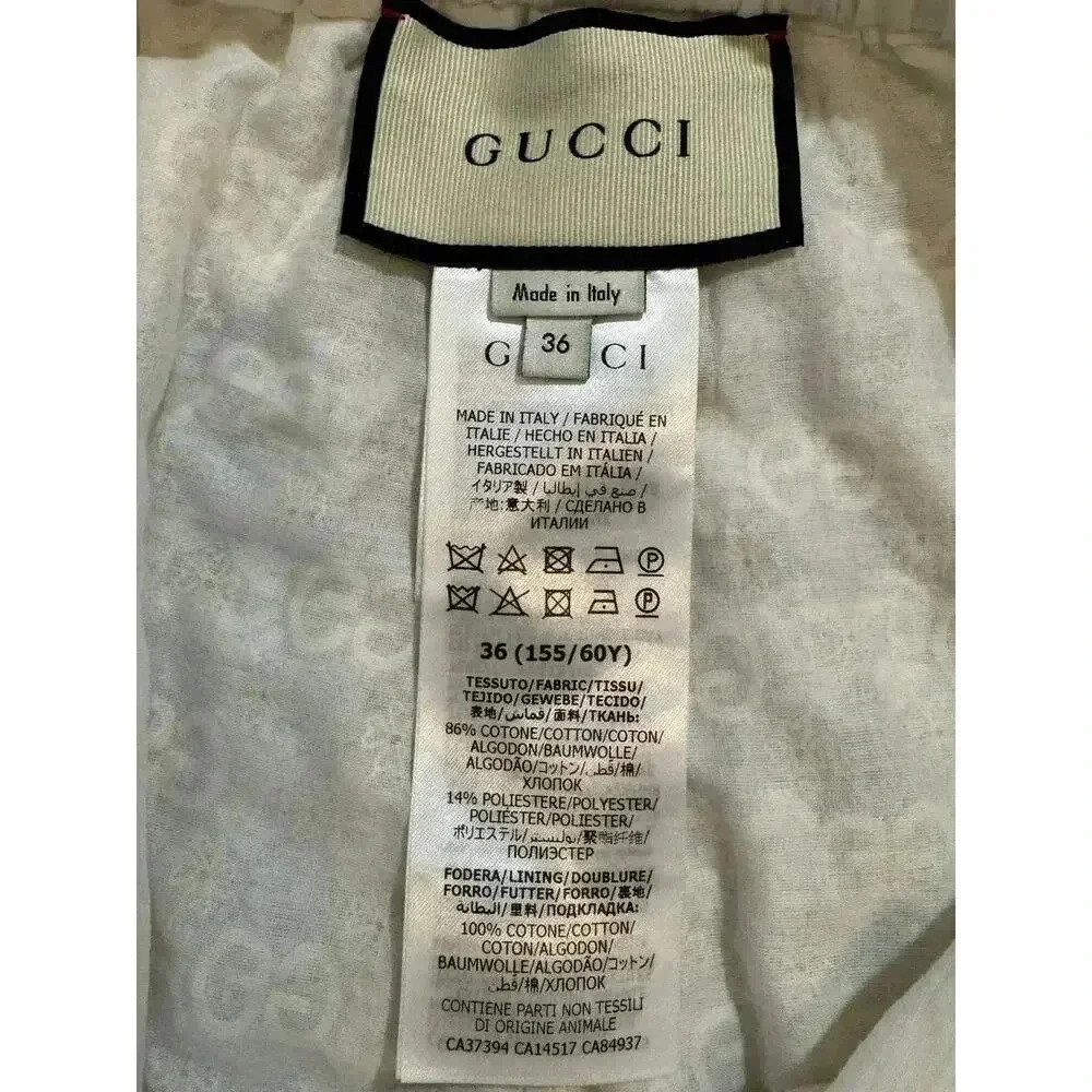 EUC Gucci Linen Embroidered Ivory Shorts $1,440 - Picture 6 of 11